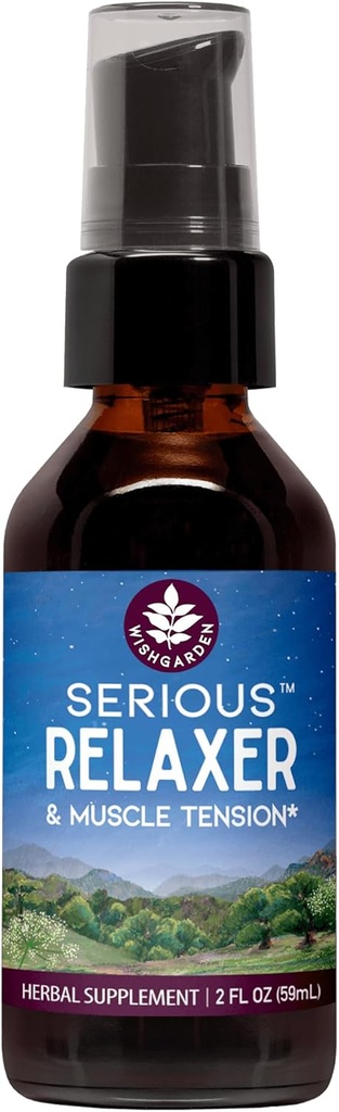 WishGarden Herbs - Relajador serio, Suplemento Relajador de Musculo Hídrico Orgánico, apoya el alivio de la tensión muscular y los músculos del suelo (2 Bomba de onza)