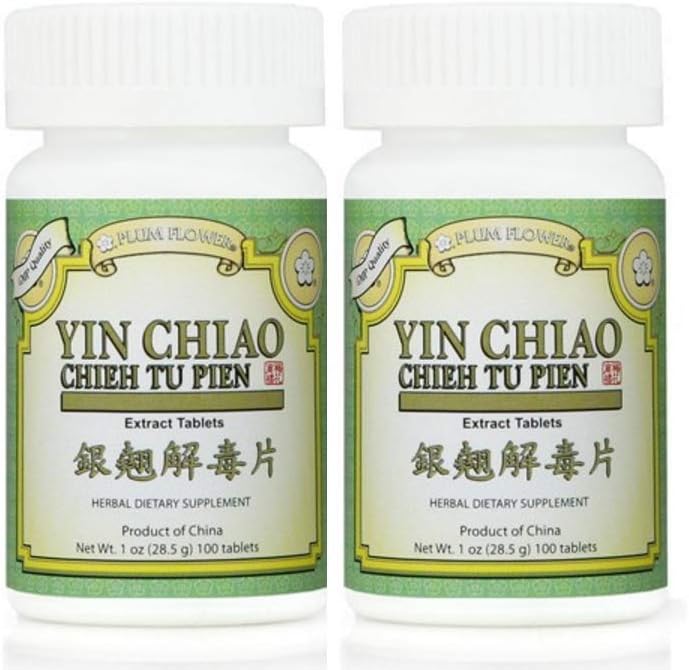Plum Flower Yin Chiao Chieh Tu Extract, 100 Tablets (2-Pack)