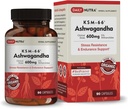 DailyNutra KSM-66 Ashwagandha 600mg Extracto Orgánico de raíces - Suplemento de alta potencia con 5% de Withanolides viv Alimenta la resistencia, apoya la relajación, el enfoque, la energía, " Crecimiento muscular (90 cápsulas)