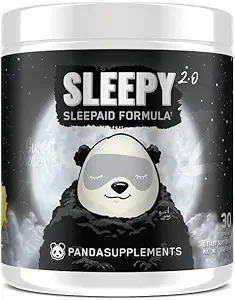 Subterráneo Bio LabsTM Panda SUPPS – Sleepy 2.0 Natural Sleep Aid Fórmula: 5mg Melatonina, 300mg GABA, Chamomile Extract, (Honey Lemon Tea) 30 Serviciones