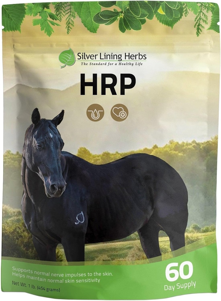 Herbs de forro de plata HRP - soporta Impulses Nerve naturales a la piel del caballo - promueve la sensibilidad de la piel normal - ayuda con los nervios hiperactivos - Suplemento herbal para caballos - 1 lb Bolsa