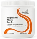 Buscando Salud Magnesio Malate Powder - Suplemento Mineral Soportes Bone Health & Muscle Health - Fórmula con Dimagnesium Malate para apoyar Absorción - 500 mg, 100 Servimientos
