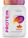 FoxyFit Protein for Her, Caramel Mocha Whey Protein Powder con CLA y Biotina para un flujo saludable (1,85 lbs)