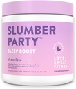 Love Sweat Fitness Sleep Boost Powder  Slumber Party Chocolate ← Mejora el sueño, soporta la recuperación muscular ← Vegan, Gluten Free, Non-GMO ← 28 Servimientos