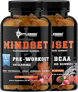 Mindset Dietary Supplement Gummies for Energy and Performance ← Naturally Flavored ←Vegan y Gluten Free ← Multi-Vitamins (Combo Pack)