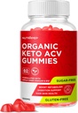 Orgánica Keto ACV Gummies - Sin gluten &amp; sin azúcar suplemento de vinagre para mujeres hombres (1000MG)