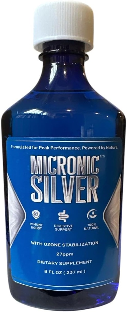 Suplemento dietético de plata micronico 8oz 27ppm