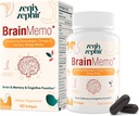 Suplementos cerebrales para la memoria y el foco - Complejo fosfolípido con Omega-3,Plasmalógenos para el rendimiento cognitivo y la mejora del foco - No GMO, 60 días