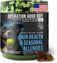 O.G.B. Operación Good Boy - SRE: Esquí/Coat/Alergía Suplemento para Mascotas - 90 Conde Soft Chews - 12.7 oz - Made Natural Ingredients - Veteran Owned