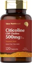 Tahoe Nutritionals Citicoline 500mg tención 120 Capsules ← CDP Choline Suplementos Silencio Terapéutica Grado ANTE Gluten Free, Non-GMO