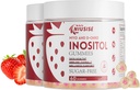 Inositol Gummies, Inositol Suplemento con Myo-Inositol & D-Chiro Inositol + Vitamina D3, Ideal 40:1 Ratio, con Magnesium Glycinate 400mg, soporta ciclo regular para las mujeres, Vegan, 2 Pack