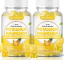 softbear Gummies de Potasio para Adultos, Suplemento de Magnesio de Potasio Libre de Azúcar con Vitamina B6 CoQ10 para Calambres de Muscle