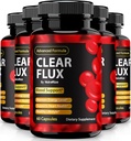 (5 Pack) Píldoras Flux claras, cápsulas oficiales de ClearFlux, soporte natural, soporte premium para mantener niveles estables y circulación saludable, revisión natural de la salud del fluido (300 cápsulas)