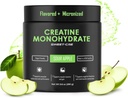 Monohidrato de crema – 5g Polvo de Monohidratos de Creatina – Cretina Avanzada para Mujeres y Hombres – Suplementos a granel Creatina – Sabor de frutas deliciosas – 10oz (40 Servimientos, Manzana Agria)