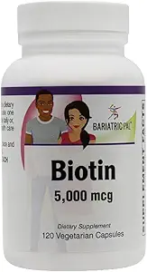 BariatricPal Biotina 5,000 mcg Easy Swallow Capsules (Botella 120ct)
