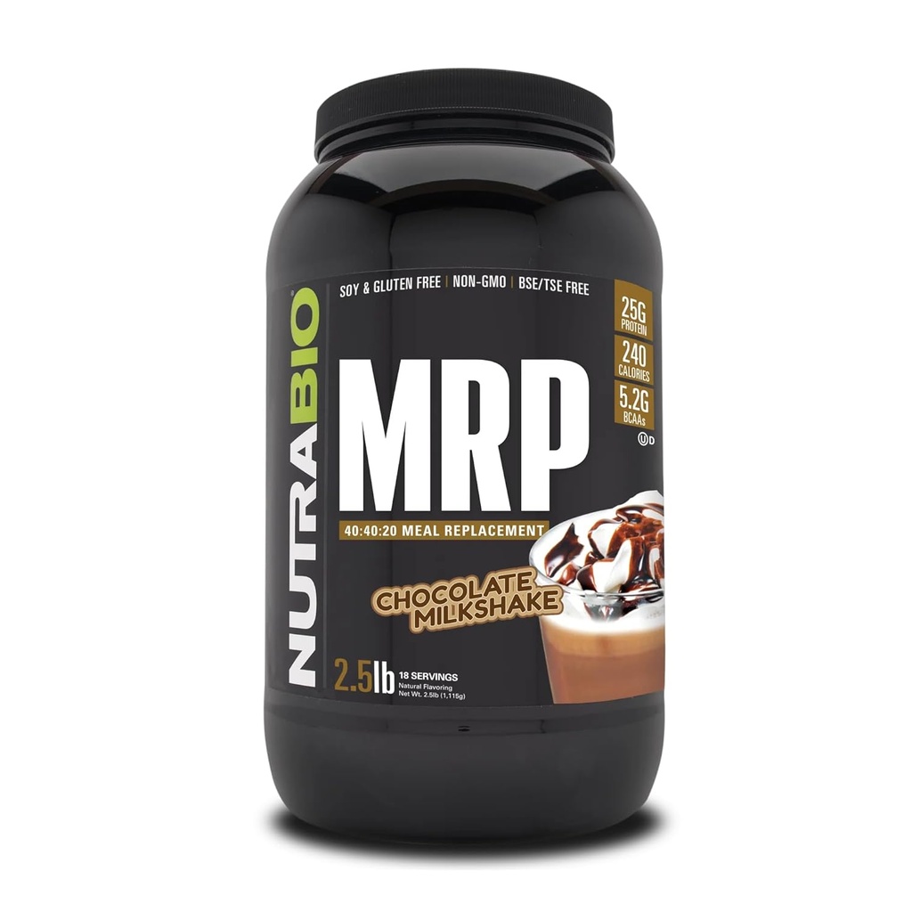 NutraBio MRP – Reemplazo completo de comida Powder, 2.5lbs - Chocolate