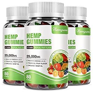 Ganchos de cáñamo para dormir, dolor, ansiedad Gummies comestibles de alta potencia Extra fuerza aceite de cáñamo orgánico Extracto Gummy de oso vegano (2 paquetes)