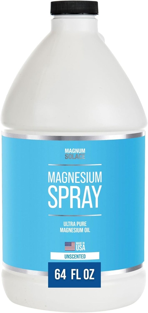 Espray de magnesio - Big 64 oz USP Grade Puro de aceite de magnesio - Hecho en EE.UU.