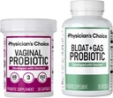 Physician's CHOICE Vaginal Wellness Probiotic 30ct + Bloat &amp; Gas Probiotic 30ct - Monthly Relief Combo for Women