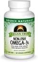 Fuente Naturales Vegan True, Omega-3 no fish, EPA-DHA apoya la salud cardíaca y cerebral*, 300 mg - 30 veganos Softgels
