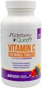 Elderberry Queen Chewable Vitamina C 500mg - Immune Boost & Antioxidant Support Tablets with Vitamin A, E & Organic Echinacea, Elder Fruit, Acerola - Natural Dietary Supplement, 60 Count