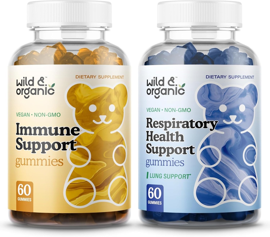 Wild &amp; Organic Immune Support Gummies &amp; Lung Detox Gummies