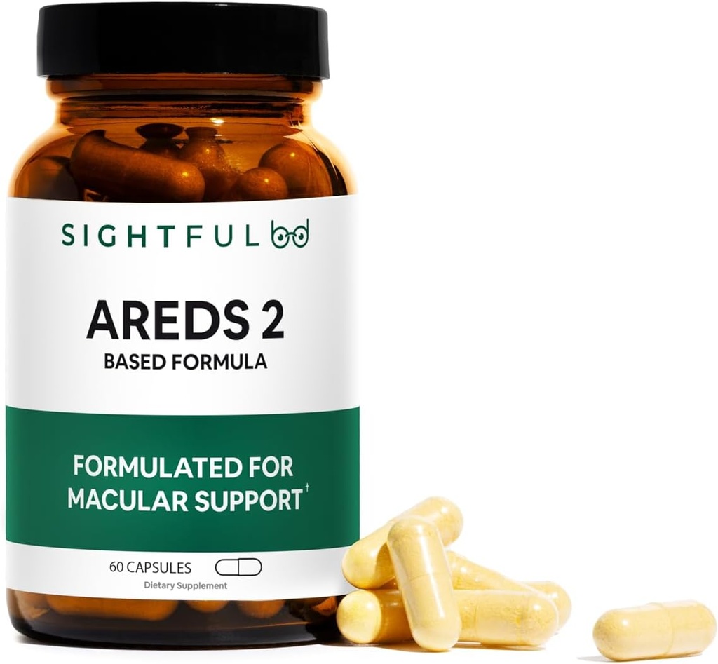 AREDS 2 Based Formula Eye Vitamins (60 Count) Lutein & Zeaxanthin | USA Made