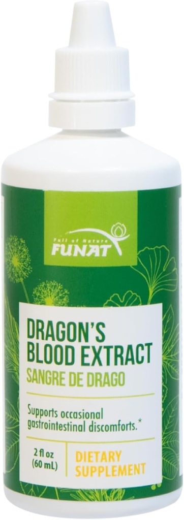 FUNAT Dragon's Blood Extract Drops - Natural Digestive Supplement for Gastrointestinal Support - 60ml peru Sangre de Dragón Gotas
