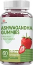 YiLing Ashwagandha Gummies for Women ' Men, 3000 Mg of High-Potency Ashwagandha Root Extract Boosts Energy, Mejora el sueño, Alivia el estrés y calma Mood, 60 Conde Strawberry Flavor Ashwagandha