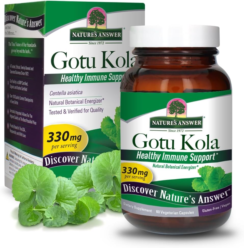 Respuesta de la naturaleza Gotu Kola ← Suplemento dietético ← Apoya un sistema sano de inmunidades Silencio Hecho en los EE.UU.