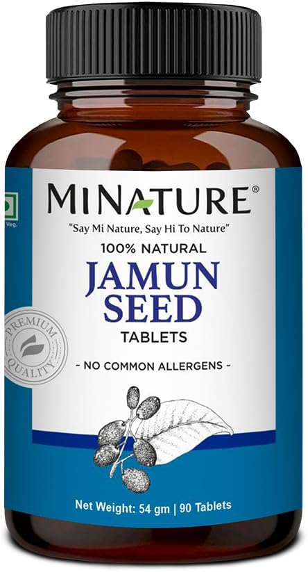 minature Jamun Seed Tablets vírgenes 90 Tablets ←Natural Daily Use Fórmula sometida Vegan