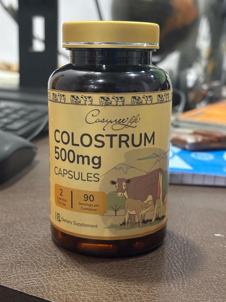Freeze Dried Colostrum Suplemento - 180 Capsules ← 40% IgG IMMUNOGLOBINS  1,200mg PER Serving ← Orgánica Grass Fed Bovine First Milk