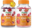 Hierro salvavidas &amp; Vitamina C Kids + Zinc 25mg Niños, Gummies Bundle - Gran Tasting, Suplemento de vitamina, Gluten Gratis, GMO Gratis, Chewable Gummy