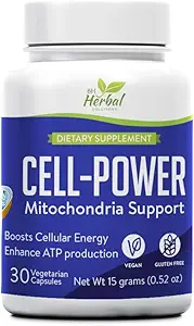 CellPower Mitocondrial Support - Mitocondrial Energy Boost Herbal Supplement - Natural Support for Enhanced ATP Production & Cellular Vitality - 100% Natural and Herbal