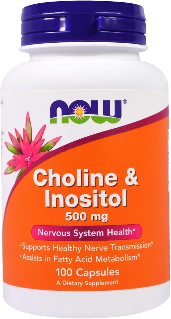 Ahora Alimentos Ahora Alimentos, (3 Pack) Choline " Inositol, 500 mg, 100 cápsulas
