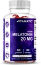 Vitamatic Melatonin 20mg Gummies for Adults, 30 Servings - 60 Cuenta - Suplemento No-Habit Forming