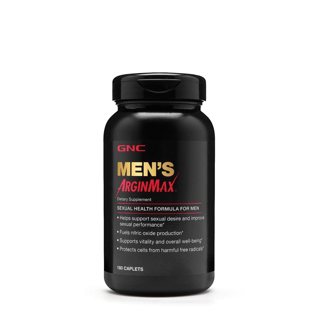 GNC Hombres Arginmax Suplemento de Salud Sexual para Hombres, 180 Conde, apoya flujo sanguíneo y vitalidad