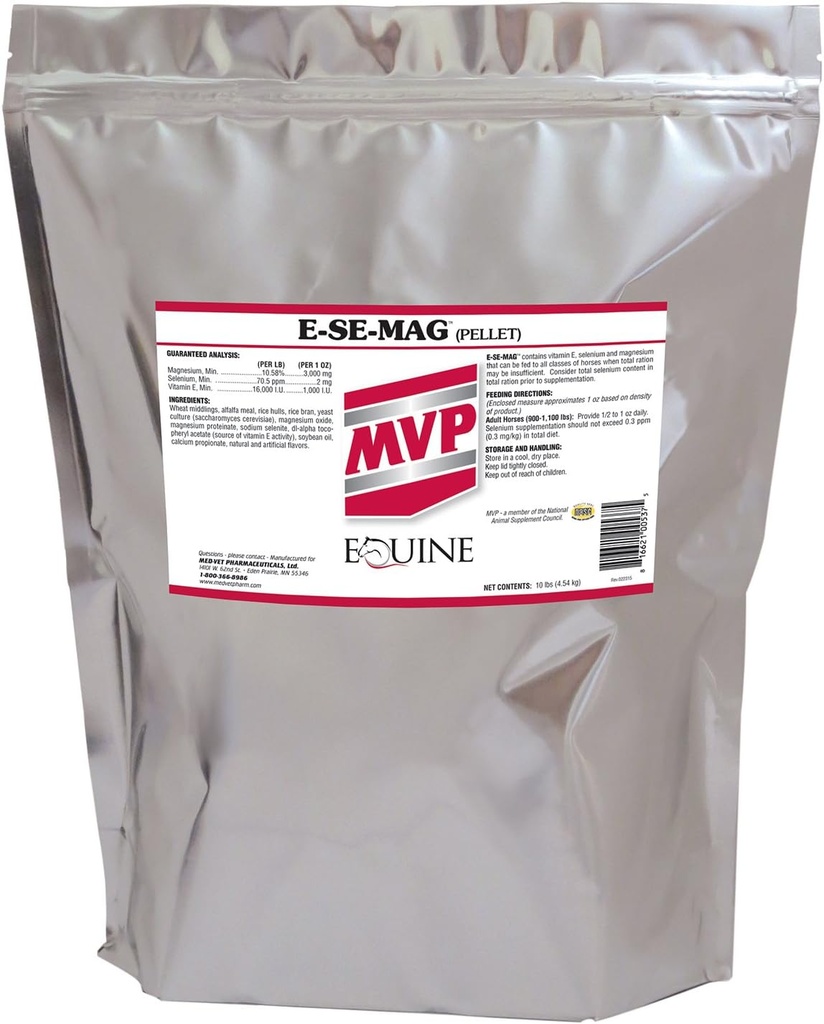 E-Se-Mag (10lb) para la función muscular " recuperación en caballos