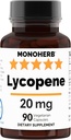 MONOHERB Lycopene 20 mg por cápsula - 90 cápsulas de veg