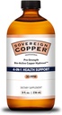 Soberano Pro-Strength Bio-Active Copper Hydrosol - Bioavailable Cobre Suplemento líquido para adultos &amp; niños w/Silver Hydrosol for Hair, Skin, & Nails, 30ppm - 8 fl oz (237mL)