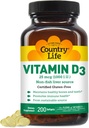 Country Life Vitamin D3 1000 UI Soft Gels, Grande, 200 sg, 200 Conde