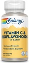 SOLARAY Vitamina C 500mg con Citrus Bioflavonoides, 1:1 Ratio - Antioxidante e Inmuno Apoyo Suplemento - Vitamina c con Rosa HIPS y Acerola, Vegan, Garantía de 60 días, 50 Servimientos, 100 VegCaps