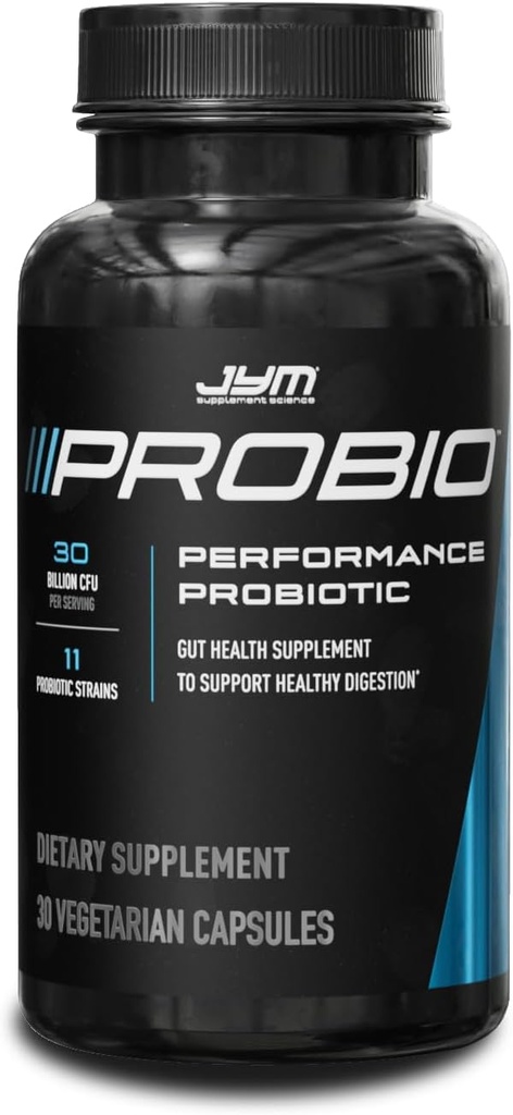 ProBio JYM Performance Probiotic, Heart, Gut, Immune Health, Athletic Recovery y Body Composition for Men &amp; Women, 30 Day Supply
