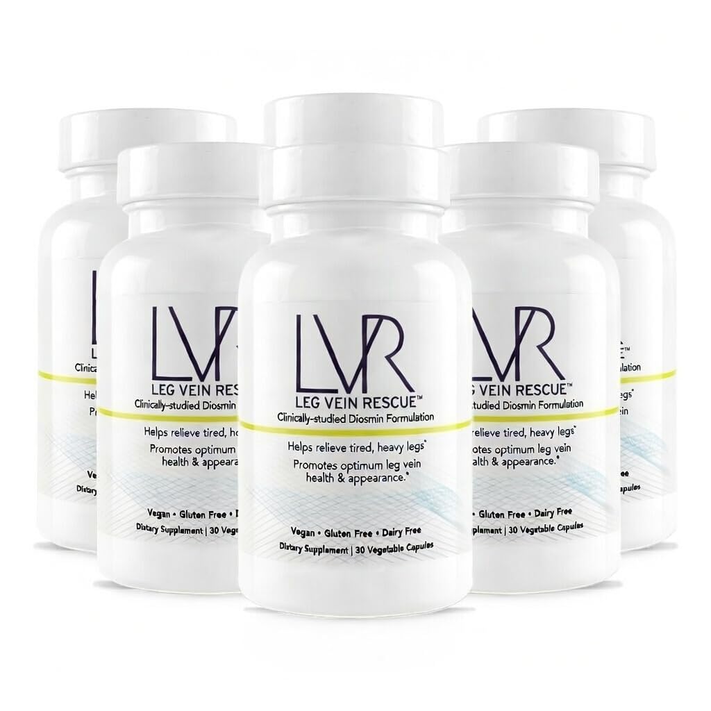 Diosmin Leg Circulation Supplement – Clinically Studied Vein Support for Heavy, Tired & Swollen Legs, Supports Healthy Blood Flow & Venous Circulation, Once-Daily Capsules (120 Day Supply)