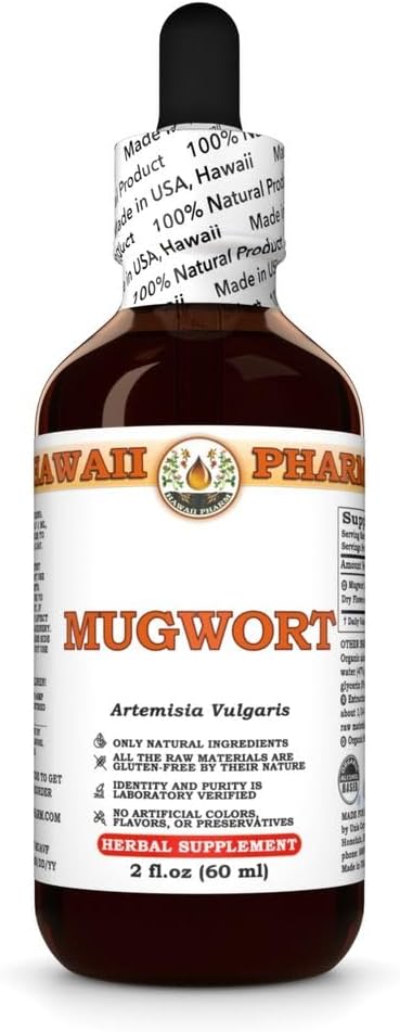 Hawai Pharm Mugwort Extract, Tincture for Energy Boost, Supports Relax, Eases Digestion, Promotes Liver Function, encouragess Blood Circulation, Enhances Sleep - 2 fl.oz