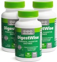 DigestWise Digestive Enzymes - 10 poderosas enzimas veganas para soportar la digestión, gas, ruborización y estreñimiento Alivio - Keto Friendly - Lab Tested - 90 cápsulas (3)