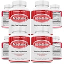4 Pack- Suplementos de vitaminas para el tratamiento del acné- Tablas de granos hormonales para limpiar la piel de aceite para mujeres, hombres, adolescentes y adultos