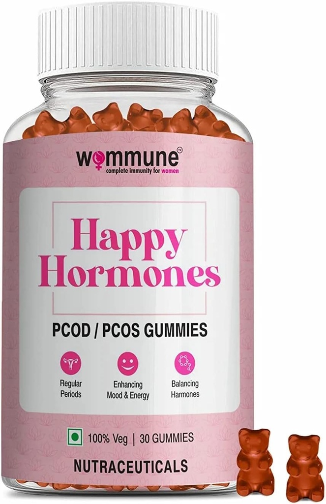 PCOD PCOD Balance Gummies Silencio para Períodos Ordinarios I Humbalance Hormonal, Embarazo Natural Inositol Ayuda Fortificada en el Pelo Facial & Acné , Período Dilatado - Revitalizar, Rebalance, Recarga - Gummies