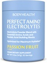 BodyHealth PerfectAmino Electrolytes Powder No Sugar, Hydration Fasting Keto Zero Sugar Electrolytes Drink Mix with Trace Minerals - Passion Fruit - 30 Servings