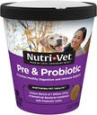 Nutri-Vet Pre &amp; Probióticos para Perros, Apoyo Digestivo, Folleto, Probiótico de Adormitorio, Vitaminas y Suplementos de Mascotas, Probióticos de Perros, Sabor de Queso Hígado, 120 Píldoras suaves